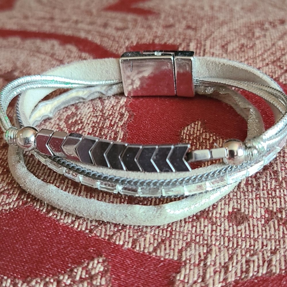 Mixed media bracelet